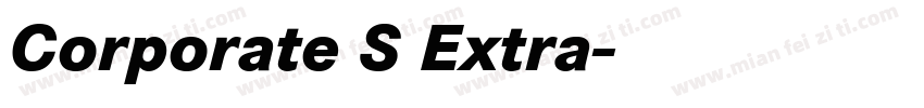 Corporate S Extra字体转换